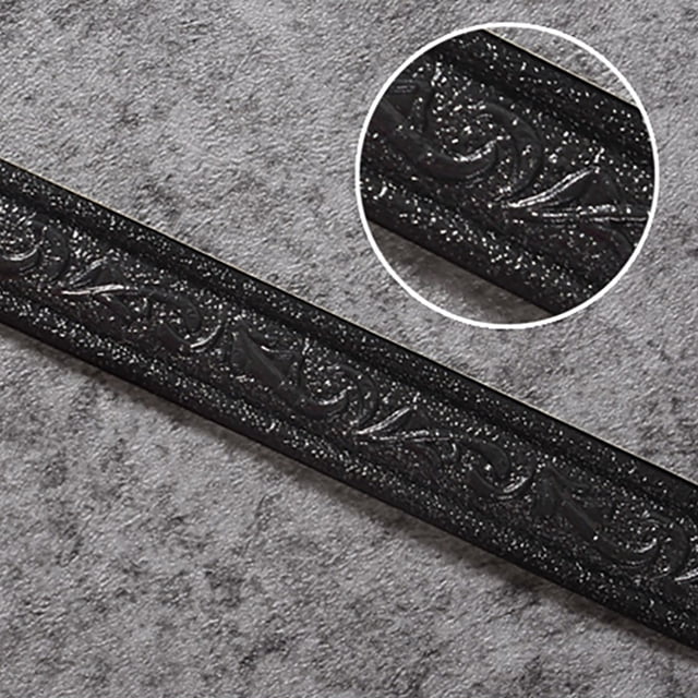 Wall Trim Line Skirting Border 3D Pattern Sticker Decorative Self Wall Border Strip Foam Molding Trim For Home Baseboard Corner Line Wall Waist Lines Wallpaper And Decorations for Wall Sticker Decals