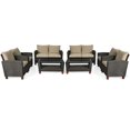 thumbnail image 1 of Gymax 8PCS Cushioned Rattan Conversation Set w/ Coffee Table Patio Outdoor, 1 of 10