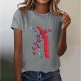 thumbnail image 2 of LUOGENLI T-shirts pour Femme pour Femmes T-Shirt pour Femme Col Rond Haut Imprimé T-Shirt pour Femme T-shirts à Manches Courtes pour Femmes T-Shirt Graphique Fête de la Saint-Patrick Gris TTG, 2 of 4