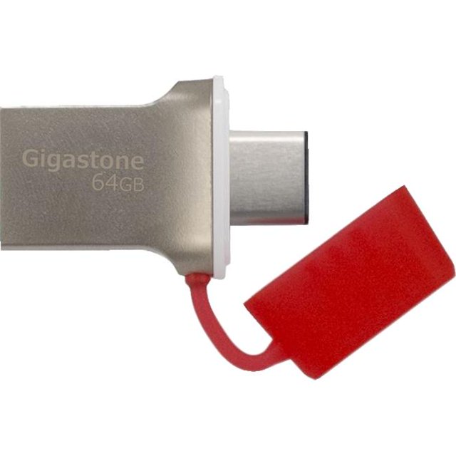 Dane Electric GS-U364OTGC-R Gigastone OTG Loop 3.0 Mini Clé USB vers USB-C 64 Go - Blanc