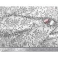 thumbnail image 3 of Soimoi Moss Georgette Fabric Leaves & Floral Block Print Fabric by Yard 42 Inch Wide, 3 of 3