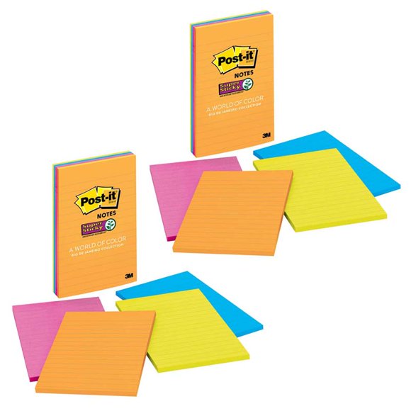 POST-IT (2 PK) POST-IT NOTES 4X6 LINED 4621SSAU-2