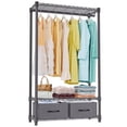 thumbnail image 2 of M MZG Heavy Duty 3-Shelf Garment Rack with 2 Fabric Drawers, Dark Grey, 2 of 8