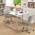 thumbnail image 3 of Gymax 2PCS Home Office PC Table Rectangular Meeting Room Table 40''x19.5'' w/ Metal Frame, 3 of 9