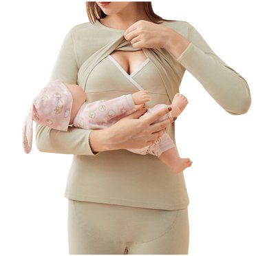 Cameland Maternity Shirts,Women's Nursing Tops Shirts Long Sleeve Breastfeeding Clothes Casual Basic Nursing Shirts For Maternity