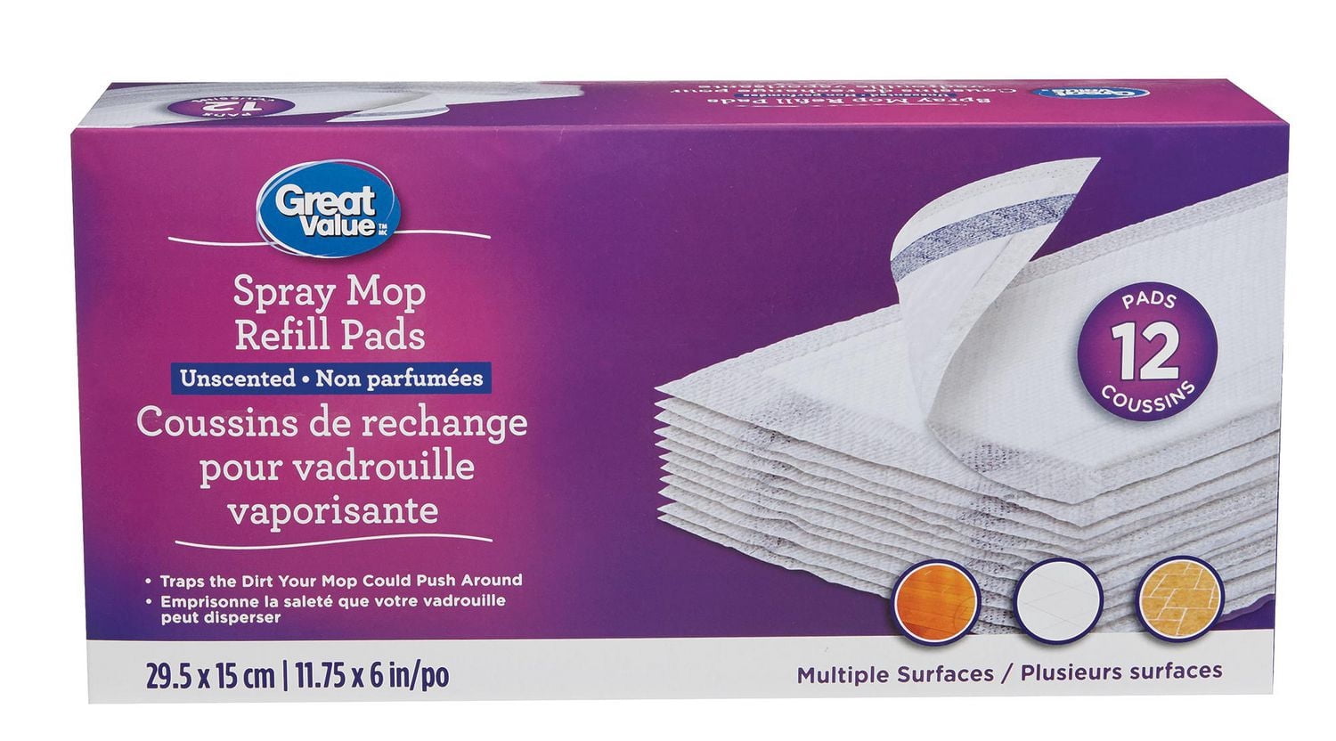 Coussins de rechange pour vadrouille vaporisante Great Value
