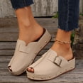 thumbnail image 2 of Mules Sabots à Clous pour Femmes 2025 Mode Décontractée à Bout Ouvert Plateforme Compensée à Enfiler Sandales Épaisses d'Été, 2 of 6
