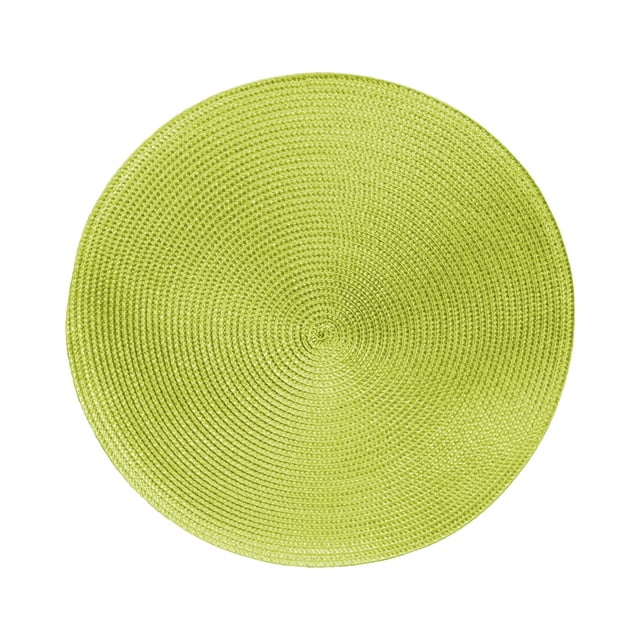 kiplyki 38cm Non-Slip Insulated Tableware Placemat Mat Round Woven Placemat 4PCS