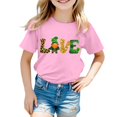 thumbnail image 1 of TZEWGL Tops For Toddler Short Sleeve Crew Neck Cartoon Prints Trendy Top For Kids size 8-9T, 1 of 4