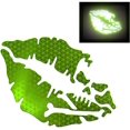 thumbnail image 1 of ORUYROP High Intensity Reflective Vinyl Death Kiss Skull Crossbones Lips Decal Bumper Sticker-Cars, Motorcycles, Helmets, Wind Screens, laptops (18 inches Wide, Special Edition Lime Green), 1 of 6