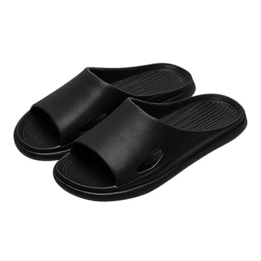 B91xZ Pantoufles Antidérapantes pour Femmes et Hommes Confort Décontracté Sandales à entre-Doigts Extérieur,Noir 7.5