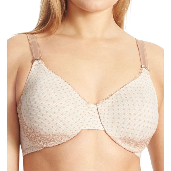 Soutien-gorge à Armatures Olga 35063 Luxury Lift pour Femme (Dentelle Ton sur Ton à Pois 36C)