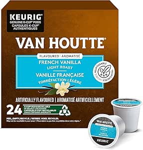 Non-Returnable – Van Houtte French Vanilla K - Coffee , 24 Count For Keurig Coffee Makers (2 Packs, Total 48 Pods)