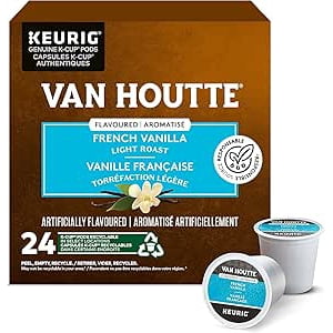 Non-responsable – Van Houtte Vanille française K - Café, 24 Compte pour les cafetières de Keurig (2 Boîtes, Total 48 Pods)
