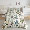 thumbnail image 1 of YST Rustic Floral Comforter Set For Adult Teens Girls,Green Weed Leaf Down Comforter,Butterfly Garden Bedding Set,Spring Nature Aesthetics Quilt Cover,Soft Warm Full Size 3Pcs, 1 of 5