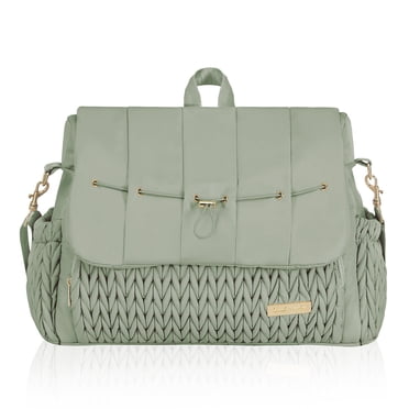 Sac à dos et sac messager convertible pour couches Hannah & Sophia Belle, vert sauge