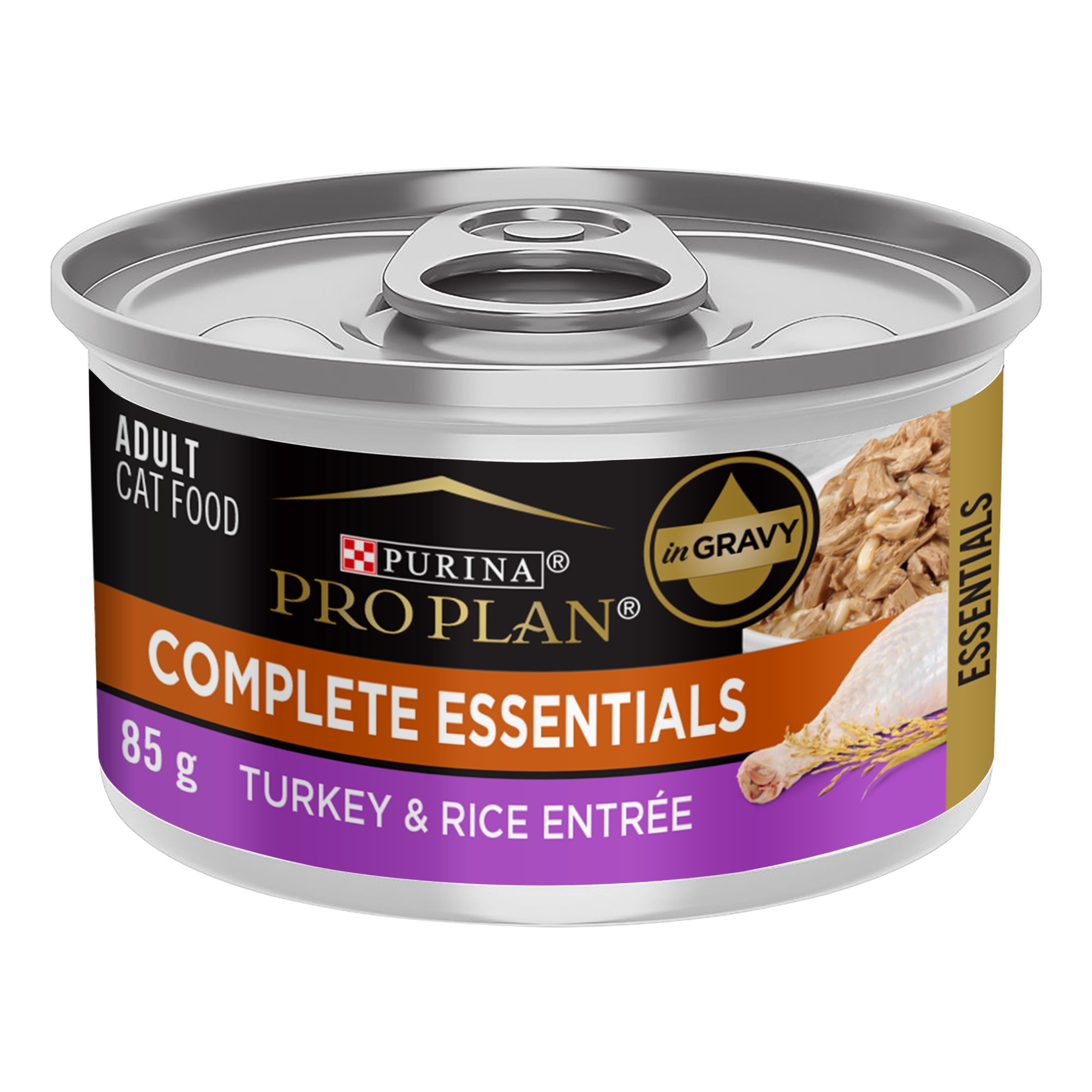 Purina Pro Plan Complete Essentials Turkey & Rice Entrée, Wet Cat Food, 85 g