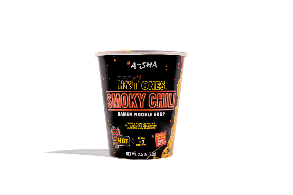 A-Sha x Hot Ones Smoky Chili Ramen Noodle Soup