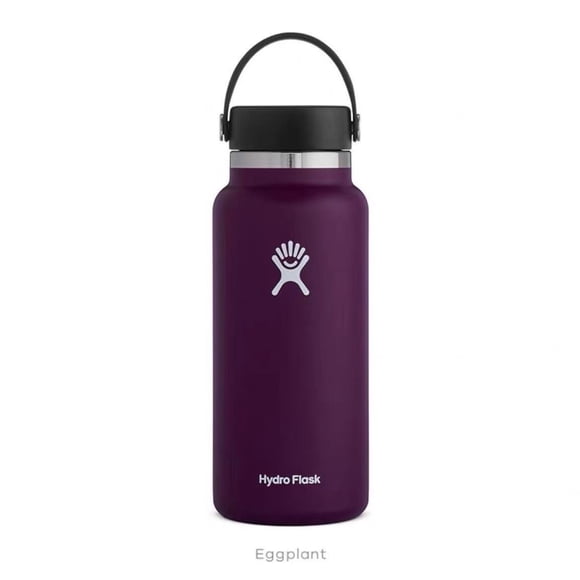 Hydro Flask Stainless Steel Wide Slip Bottle With Straw Cap, 40 Oz, Medium