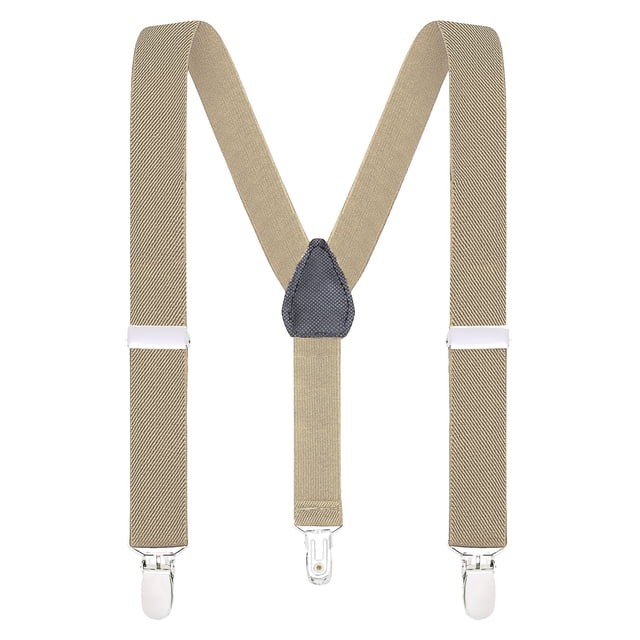 Buyless Fashion Adjustable Suspenders for Kids Toddlers Baby Elastic Solid Color 1 Inch - Y Back Design
