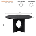 thumbnail image 1 of AKDSteel 47" Round Dining Table For 4–6, Space-Saving Kitchen Table With Sturdy Pedestal Base For Dining Room Or Apartment, 1 of 4