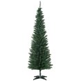 thumbnail image 1 of HOMCOM 6' Artificial Christmas Tree Xmas Slim Tree Holiday Décor, Green, 1 of 10