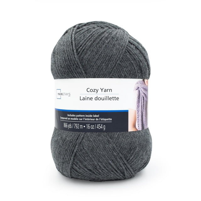 Mainstays Cozy Medium Acrylic Yarn 1 Ball, 454g / 792m