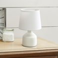 thumbnail image 4 of Simple Designs LT2080-OFF Mini Lampe de Table en Céramique Bocksbeutal, Blanc Cassé, 4 of 6