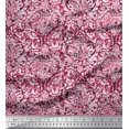 thumbnail image 1 of Soimoi Cotton Duck Fabric Leaves & Floral Batik Print Fabric by The Yard 56 Inch Wide, 1 of 3