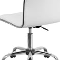 thumbnail image 3 of Flash Furniture Low Back Designer Armless White Ribbed Swivel Task Chair, 3 of 9