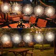 thumbnail image 4 of YOPTOP 5 Pcs 450LEDs Solar Starburst Sphere Light  Firework Lights Remote Control Timer 8 Modes Dimmable Hanging Fairy Light  Copper Wire Sparkly Lights For Patio Party Tent Christmas, 4 of 5