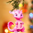 thumbnail image 3 of Fridja Personalized Dinosaur Christmas Ornament 26 Letters Hanging Pendant Ornaments 2024 Plastic Initial Monogram Xmas Tree Decorations with Hanging Rope Unique Customized Fun Gift for Kids, 3 of 3