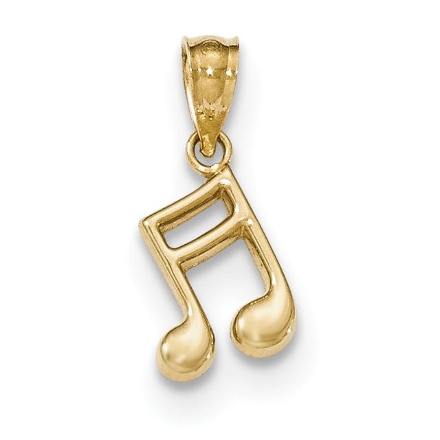 14K Yellow Gold Gold Polished Music Note Pendant