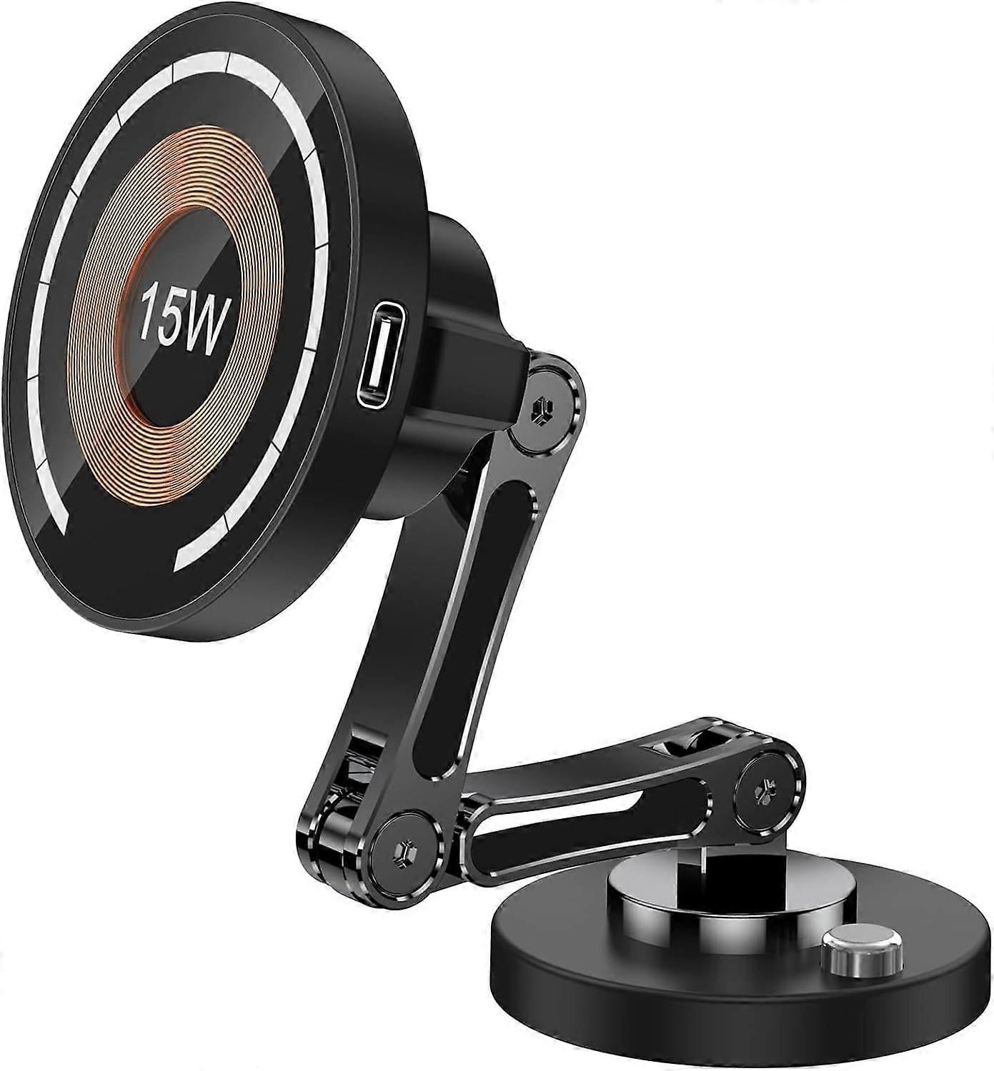 compatible MagSafe Car Mount Charger 15W Cell Phone Holder car with Universal 360 Magnetic Wireless Car Charger car AccessoriesMagnetic Car Phone Holder(Fold_Perfect Gift
