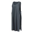 thumbnail image 3 of LLYwey en Liquidation Robes de Cocktail Formelles pour Femmes Été Col Rond Ample à Lacets Robe Débardeur Nouvelles Robes de Travail Gris TTG, 3 of 5