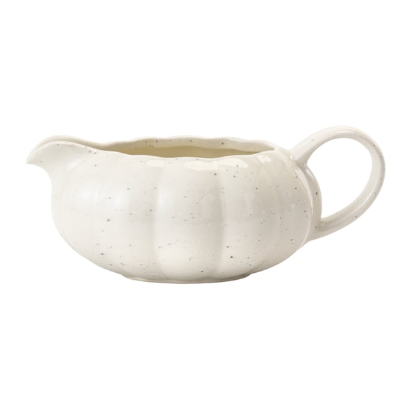 Way to Celebrate Harvest Collection White Ceramic Gravy Boat, 14.5 oz, 1 Piece