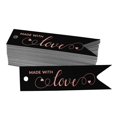 thumbnail image 1 of Inkdotpot Pack Of 100 Made With Love Text Favor Paper Tags Craft Real Rose Gold Foil Hang Tags, 1 of 6
