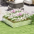 thumbnail image 2 of 4' x 4' x 1' Raised Garden Bed Galvanized Steel Planter Box Silver, 2 of 10