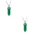 thumbnail image 4 of QualitChoice Hexagon Column Charm Exquisite Women Men Making Findings Handmade Anniversary Hanging Pendants Colorful Crystal Green 2Set, 4 of 6