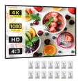 thumbnail image 1 of Yeacher 100 Inch Projector Screen 4:3 HD 4K Foldable Portable Double Sided Projection Anti-Crease Movie, 1 of 8