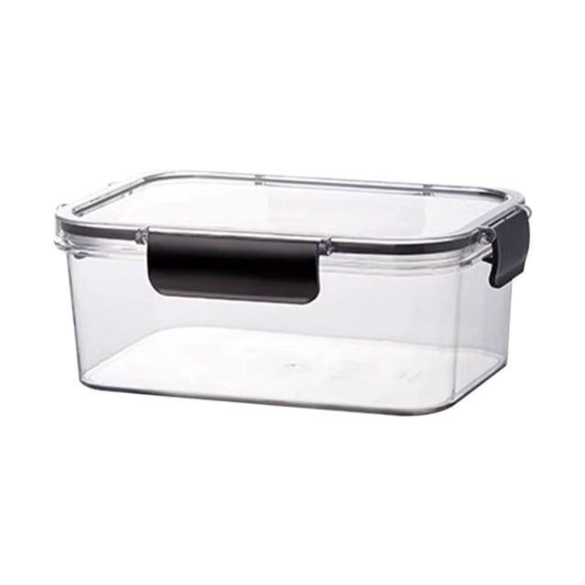 yulier Contenant de Rangement Alimentaire en Plastique avec Couvercles à Pression, Contenant Rectangulaire Transparent pour Préparation de Repas, Boîte de Conservation des Aliments Hermétique et Étanche pour Congélateur pour Fruits Légumes Beurre Fromage