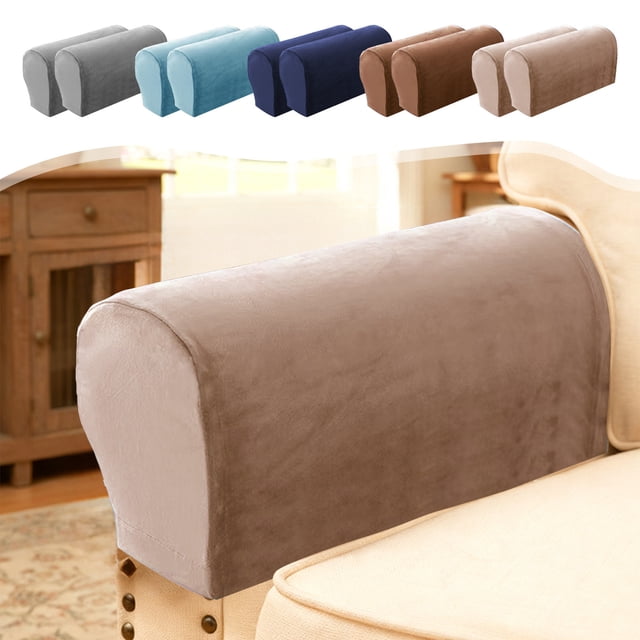 Sentmoon Sofa Arm Covers Couch Arm Covers Elastic Sofa Armrest Covers Thickened and Protective Covers for Home Furnishings Casual Solid Color Armrest Covers Sofa Decorations