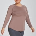 thumbnail image 4 of Timegard Workout Tops for Women Crewneck Long Sleeve Shirts Athletic Running Breathable Shirts Tops, 4 of 6