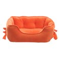 thumbnail image 1 of Maytalsory Snuggle Up With Furry Friend Soft Dog Bed With Raised Rim Two Size For Choice Dog Kennel Pet Bed orange L 1Set, 1 of 6