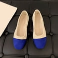 thumbnail image 3 of Casual Shoes For Women, Color-Block Canvas Slip-On Flats with Round Toe and Soft Sole for Spring and Summer, Large Sizes Available, 3 of 5