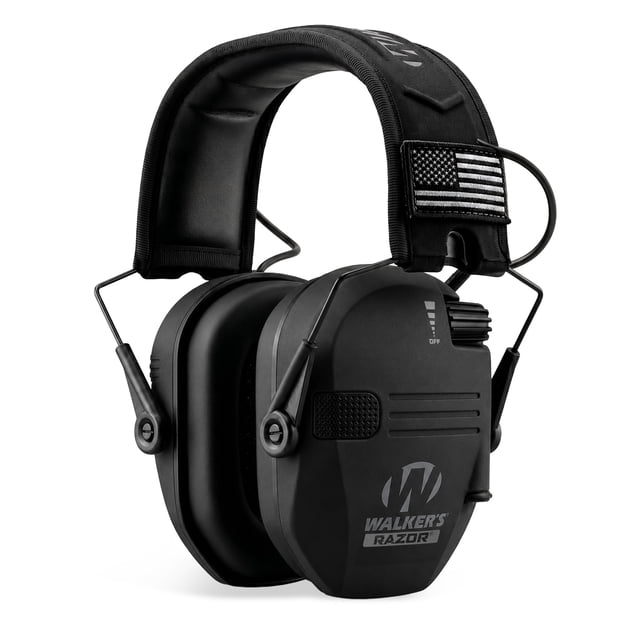 Walker's Cache-oreilles de Protection Électronique Razor Slim Shooter, Black Patriot