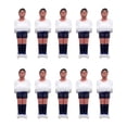 thumbnail image 1 of Lipstore 10 Pieces Foosball Men Set Soccer Table Mini Doll Table Football Men White Dark Blue, 1 of 8