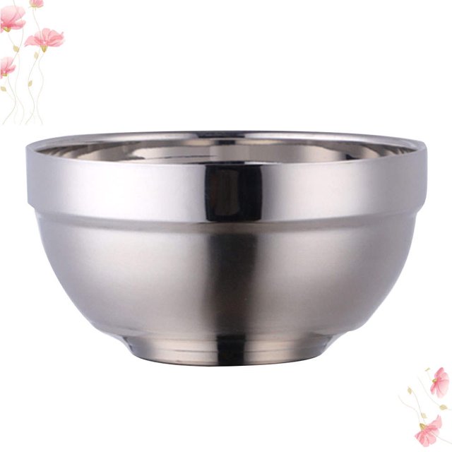 DEEPCRAFF Insulated Serving Bowl Stainless Steel Anti-fall Bowl for Home Use 1Pack