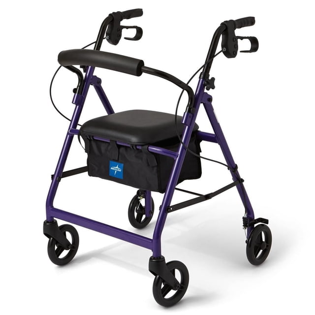 Déambulateur Medline Basic avec roues de 6 po, violet