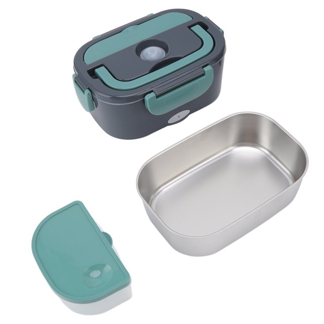 Electric Lunch Box, 40W 1.5L Portable Heated Lunch Box Stainless Steel Liner Cooking Lunch Box With Spoon And Storage Bag, Heated Lunch Boxes For Car, Truck And Home